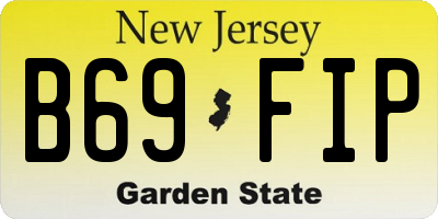 NJ license plate B69FIP
