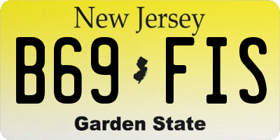 NJ license plate B69FIS