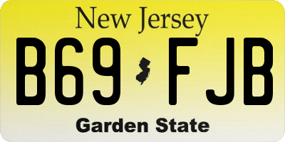 NJ license plate B69FJB
