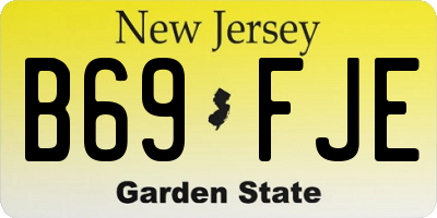 NJ license plate B69FJE