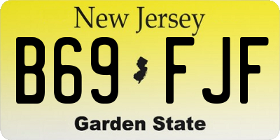NJ license plate B69FJF