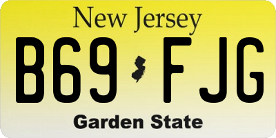 NJ license plate B69FJG