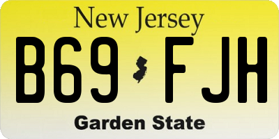 NJ license plate B69FJH