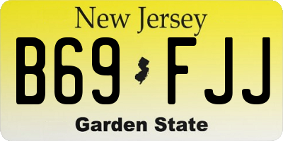 NJ license plate B69FJJ
