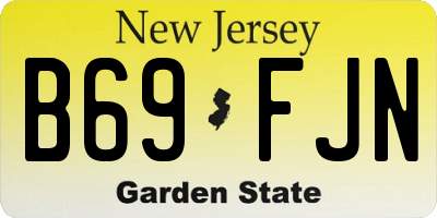 NJ license plate B69FJN
