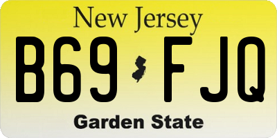 NJ license plate B69FJQ