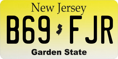 NJ license plate B69FJR