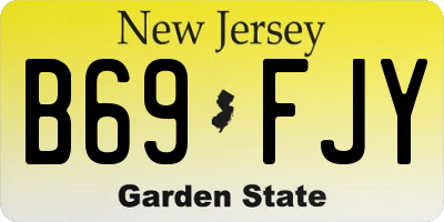 NJ license plate B69FJY