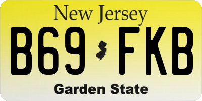 NJ license plate B69FKB