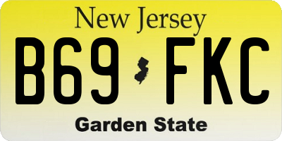 NJ license plate B69FKC