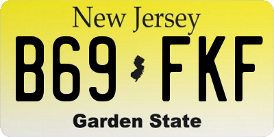 NJ license plate B69FKF