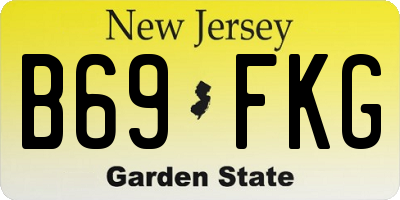 NJ license plate B69FKG