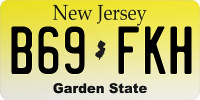 NJ license plate B69FKH
