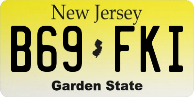 NJ license plate B69FKI