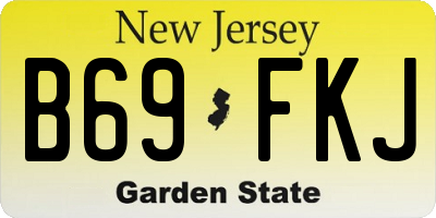 NJ license plate B69FKJ
