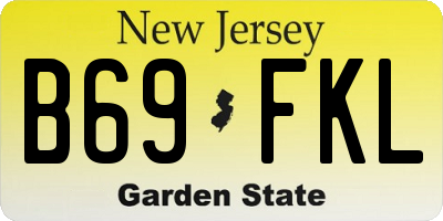 NJ license plate B69FKL