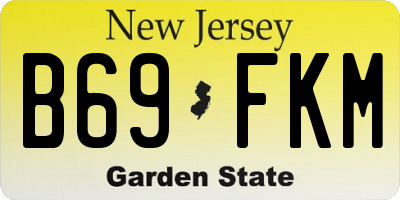 NJ license plate B69FKM