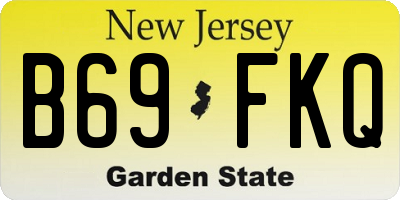 NJ license plate B69FKQ