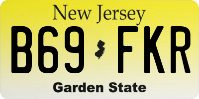 NJ license plate B69FKR