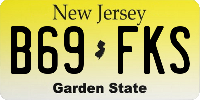 NJ license plate B69FKS