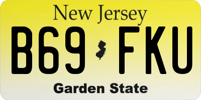NJ license plate B69FKU