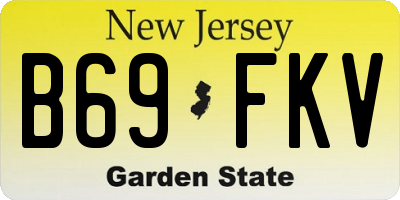 NJ license plate B69FKV