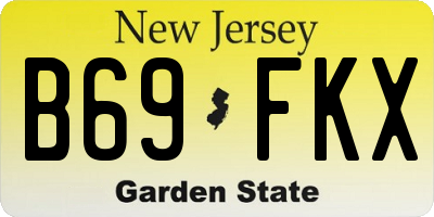 NJ license plate B69FKX