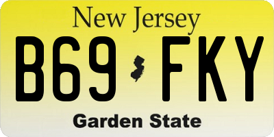 NJ license plate B69FKY