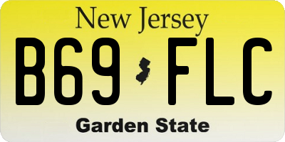 NJ license plate B69FLC