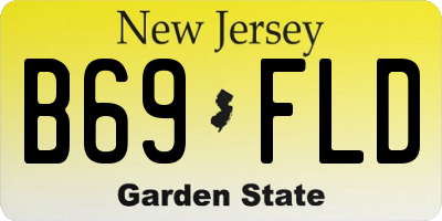 NJ license plate B69FLD