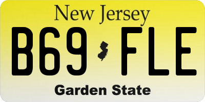 NJ license plate B69FLE