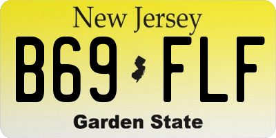 NJ license plate B69FLF