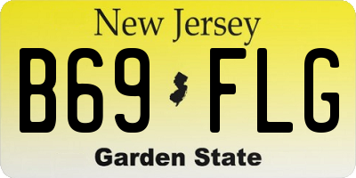 NJ license plate B69FLG