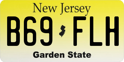 NJ license plate B69FLH