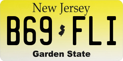 NJ license plate B69FLI