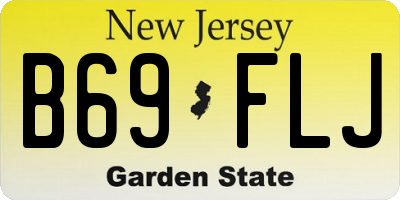 NJ license plate B69FLJ