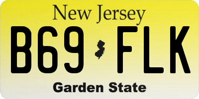 NJ license plate B69FLK