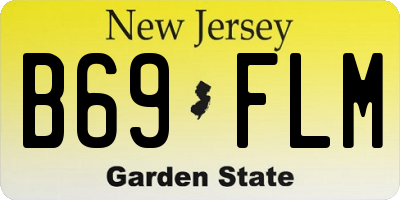 NJ license plate B69FLM
