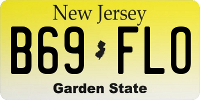 NJ license plate B69FLO