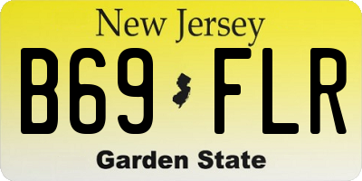 NJ license plate B69FLR