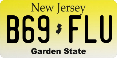 NJ license plate B69FLU