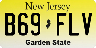 NJ license plate B69FLV