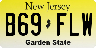 NJ license plate B69FLW