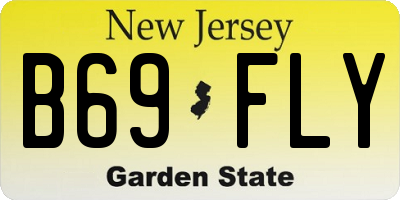 NJ license plate B69FLY