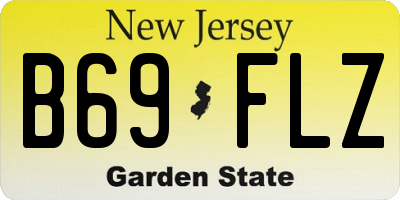 NJ license plate B69FLZ