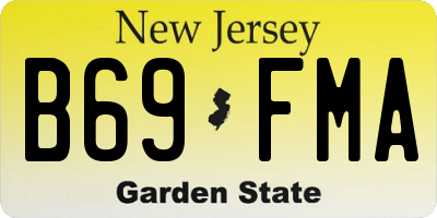 NJ license plate B69FMA