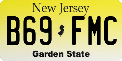 NJ license plate B69FMC