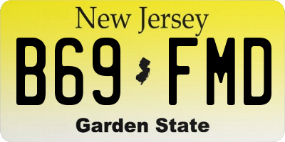 NJ license plate B69FMD