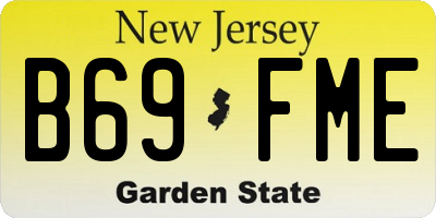 NJ license plate B69FME