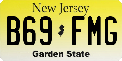 NJ license plate B69FMG